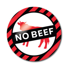 I Don't Eat Beef Stickers by School Badges UK