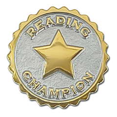 Reading Champion Badge by School Badges UK