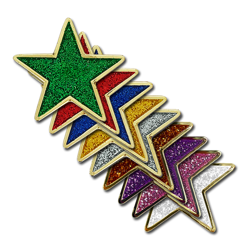 Glitter Star Badge by School Badges UK