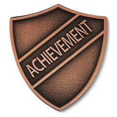 Achievement Metal Shield Badge by School Badges UK