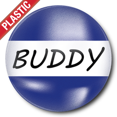 Buddy Plastic Button Badge by School Badges UK