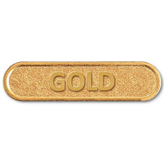 Gold Metal Bar Badge