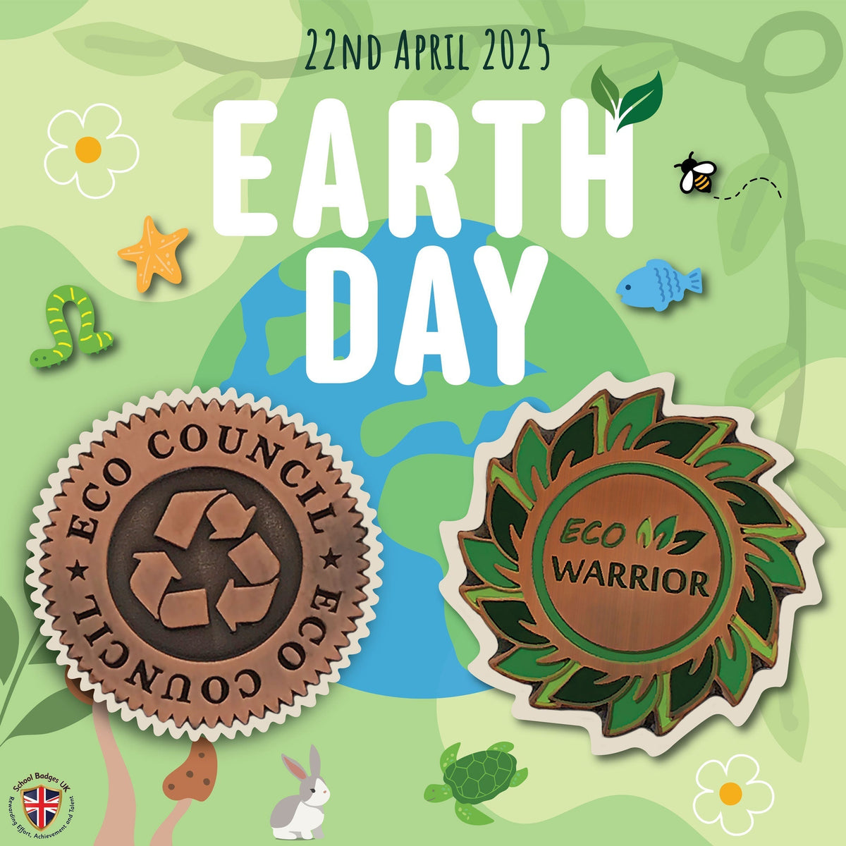 Earth Day 2025 By School Badges UK