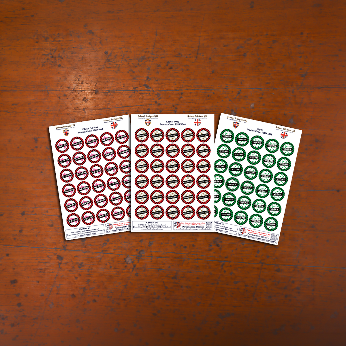 Dietary Requirement Stickers