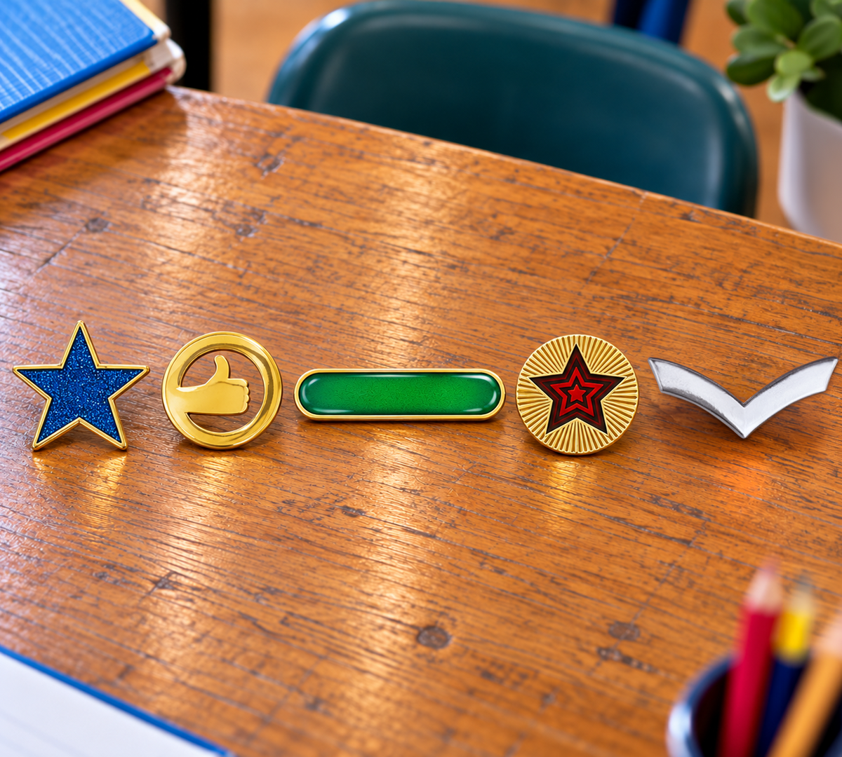 Plain Badges collection – School Badges UK