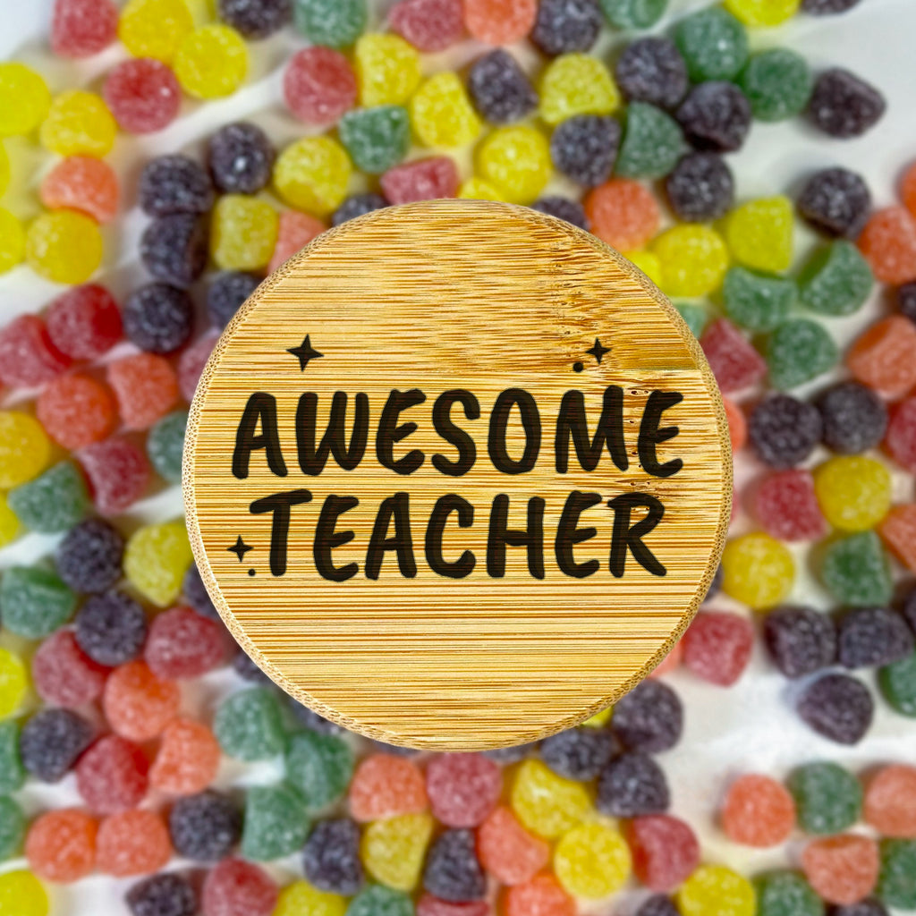 Awesome Teacher Jar Top by School Badges UK