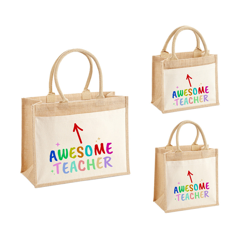 Awesome Teacher Tote Bag - School Badges UK