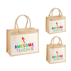 Awesome Teacher Tote Bag - School Badges UK