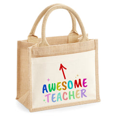 Awesome Teacher Tote Small Rectangle S by School Badges UK