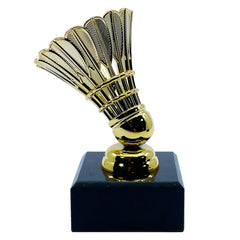 Badminton Trophy with Marble Base Gold by School Badges UK
