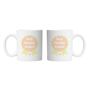 Best Teacher Award Mug Orange by School Badges UK