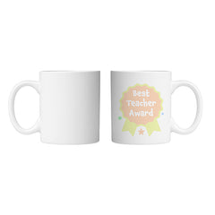 Best Teacher Award Mug Orange by School Badges UK