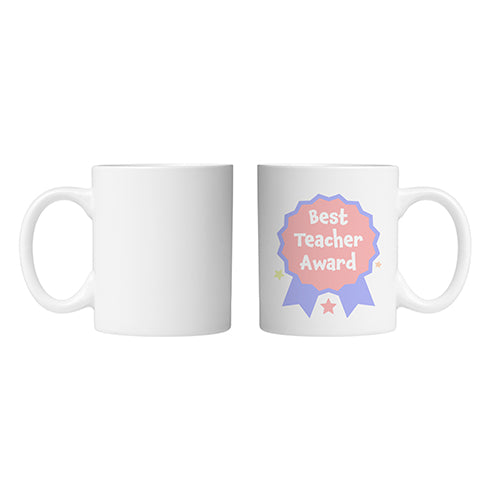 Best Teacher Award Mug Red by School Badges UK
