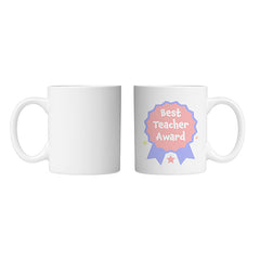 Best Teacher Award Mug Red by School Badges UK