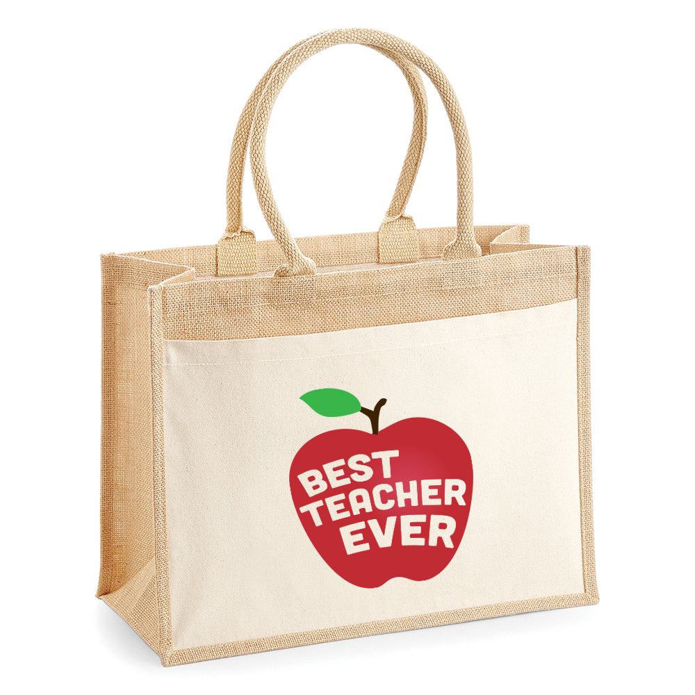 Best Teacher Tote Large Rectangle L by School Badges UK