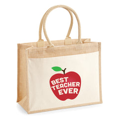 Best Teacher Tote Large Rectangle L by School Badges UK