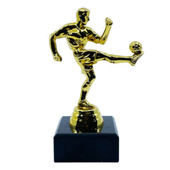 Boys Volley Trophy with Marble Base Gold by School Badges UK