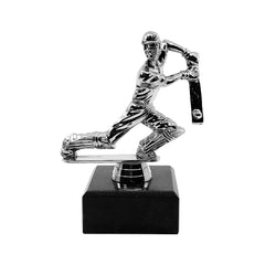 Cricket Trophy with Marble Base Silver by School Badges UK
