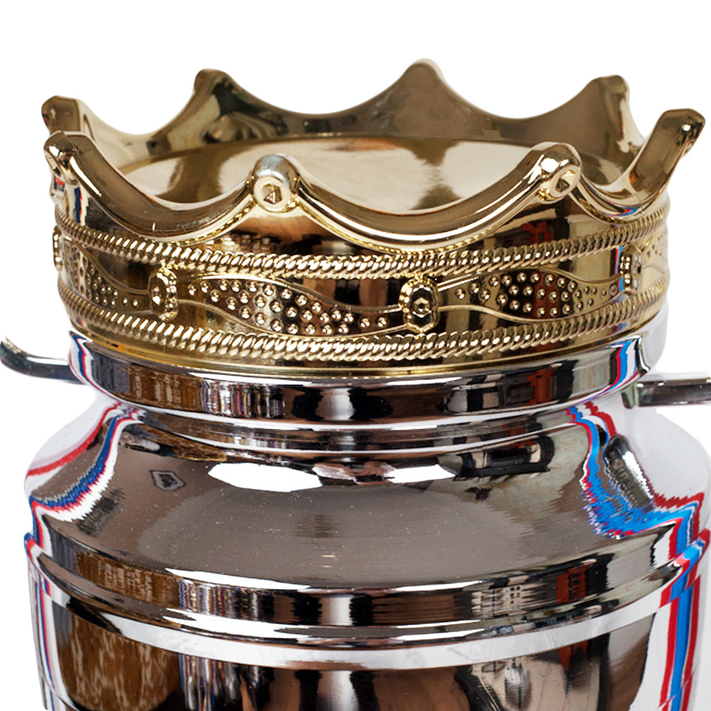 Crowned Silver Cup Trophy Crown Zoomed by School Badges UK