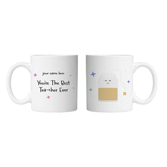 Custom Best Tea-cher Mug Double by School Badges UK
