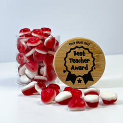 Custom Best Teacher Award Jar by School Badges UK