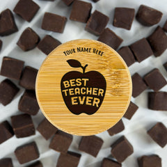 Custom Best Teacher Ever Jar Top by School Badges UK