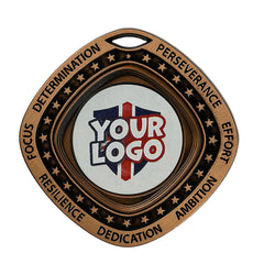 Custom Logo Medal Bronze by School Badges UK