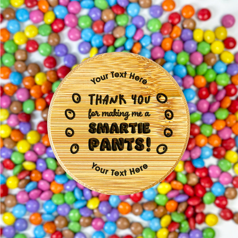 Custom Smartie Pants Jar Top by School Badges UK