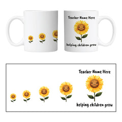 Custom Sunflower Mug Design by School Badges UK