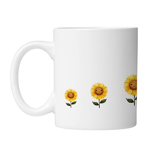 Custom Sunflower Mug Left by School Badges UK