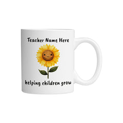 Custom Sunflower Mug Right by School Badges UK