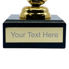 Dribbling Football Trophy Marble Base Gold by School Badges UK