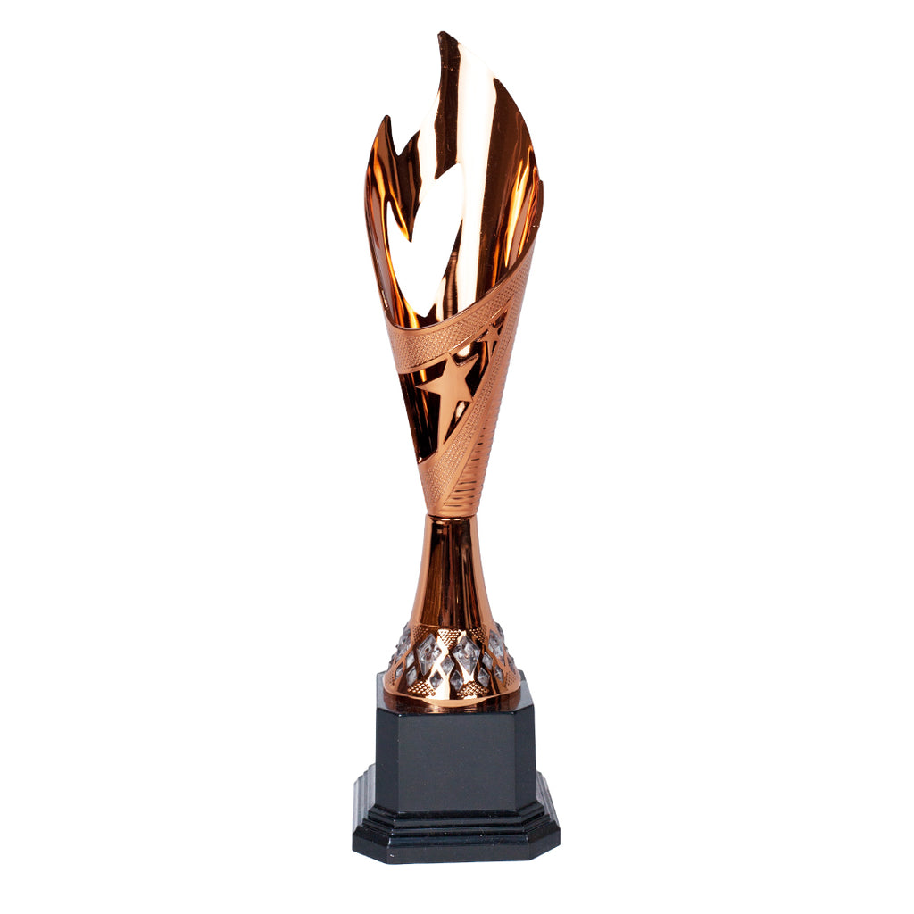 Elegant Flame Bronze Trophy by School Badges UK
