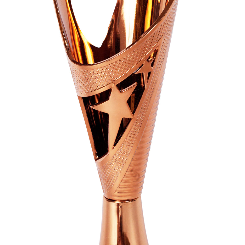 Elegant Flame Bronze Trophy Zoomed by School Badges UK