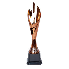 Elegant Flame Bronze Trophy by School Badges UK