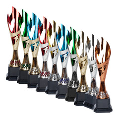 Elegant Flame Trophy - School Badges UK