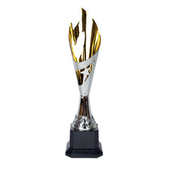 Elegant Flame Silver/Gold Trophy by School Badges UK