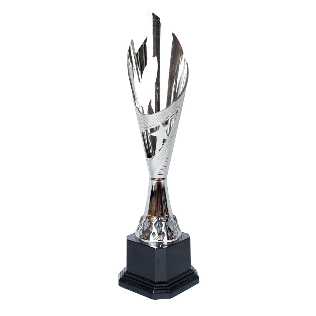 Elegant Flame Silver Trophy by School Badges UK