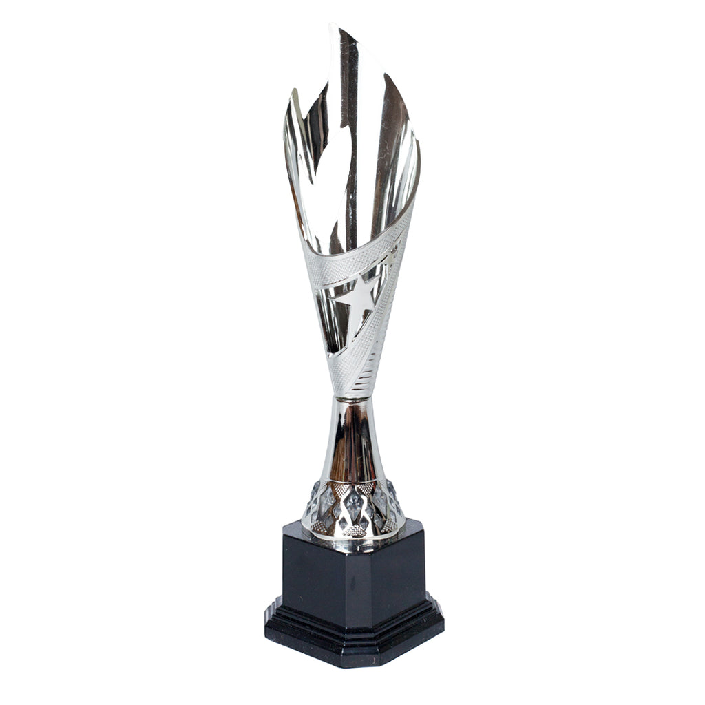 Elegant Flame Silver Trophy by School Badges UK