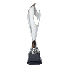 Elegant Flame Silver Trophy Rear by School Badges UK