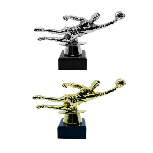 Goalkeeper Football Trophy with Marble Base