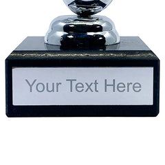 Goalkeeper Football Trophy Marble Base Silver by School Badges UK