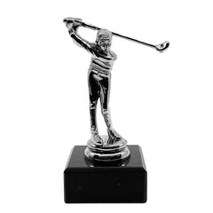 Golf Trophy with Marble Base Silver by School Badges UK