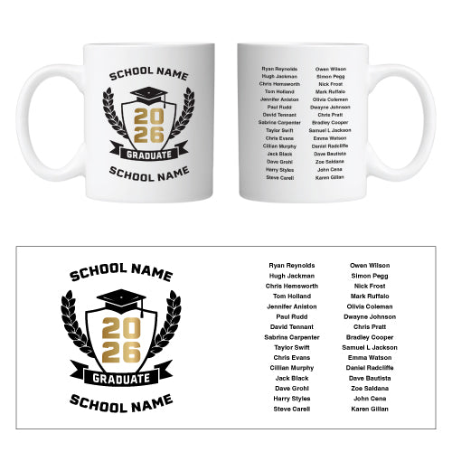 Personalised Graduate Mug up to 30 names
