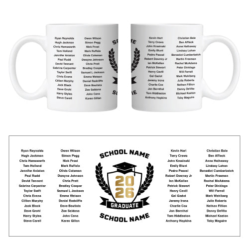 Personalised Graduate Mug up to 60 names