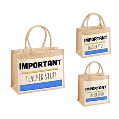 Important Teacher Stuff Tote Bag - School Badges UK