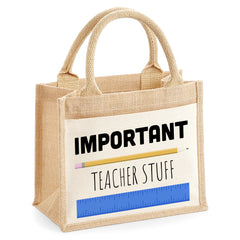 Important Teacher Stuff Tote Small Rectangle S by School Badges UK