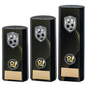 Black Plastic Filled Column Football Trophy