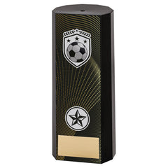 Black Plastic Filled Column Football Trophy