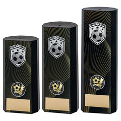 Black Plastic Filled Column Football Trophy
